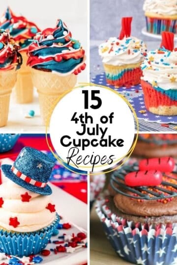 Festive 4th of July cupcake recipes featured image.