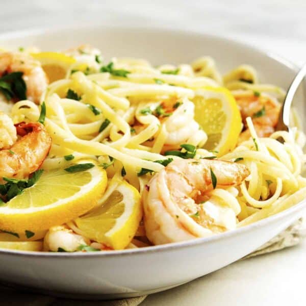 Lemon Garlic Shrimp Pasta