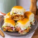 Loaded BBQ Chicken Sliders (with Bacon and Ranch)