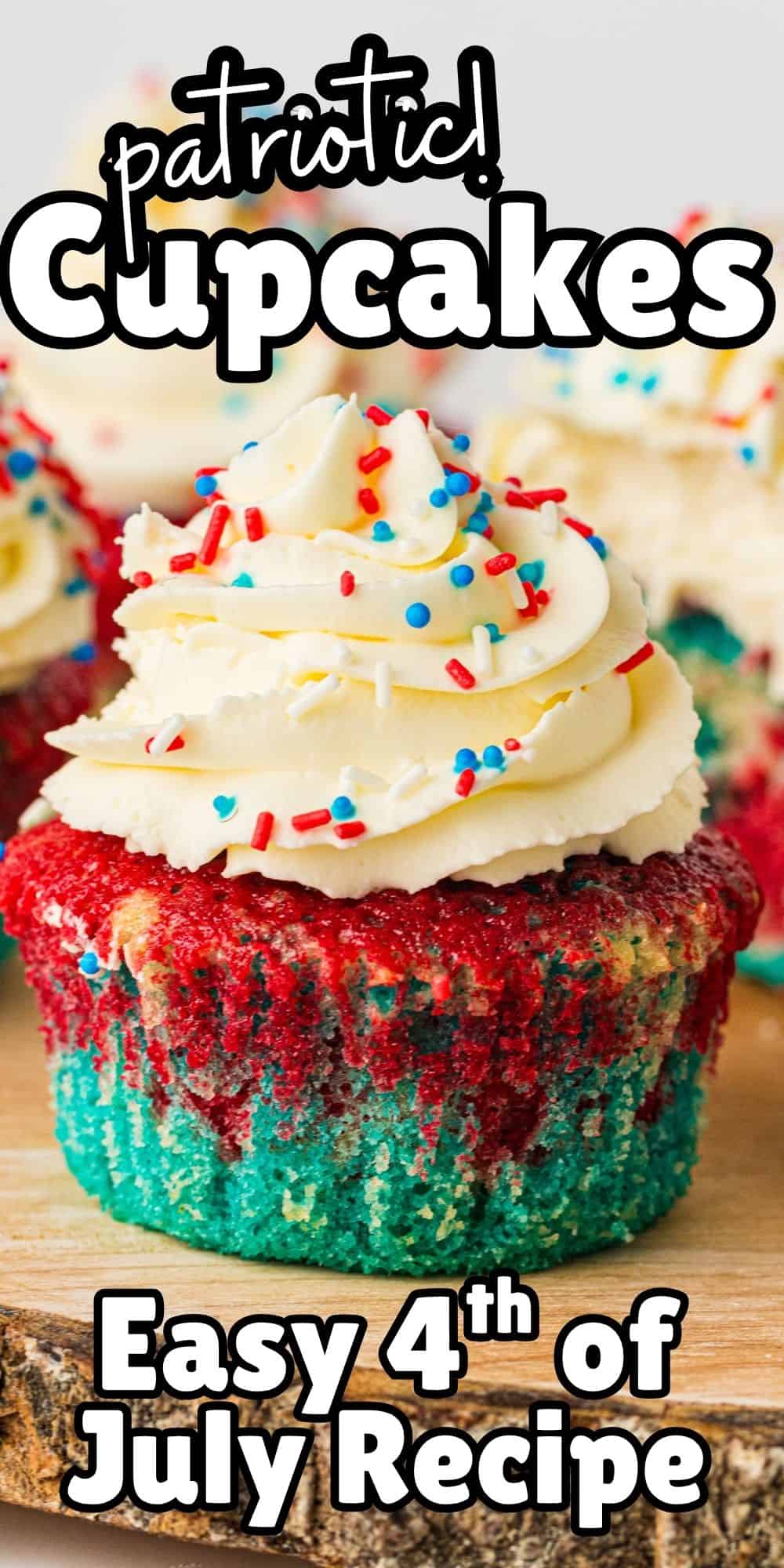 Simple 4th of July Cupcakes