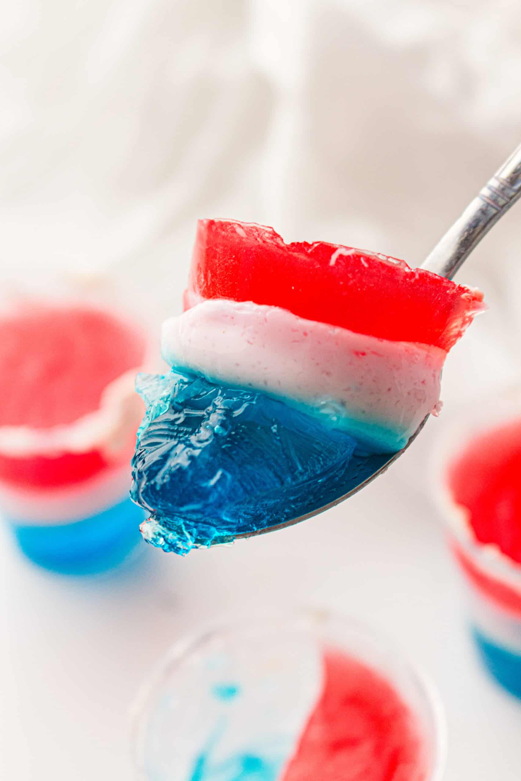 Red White and Blue Jello Cups