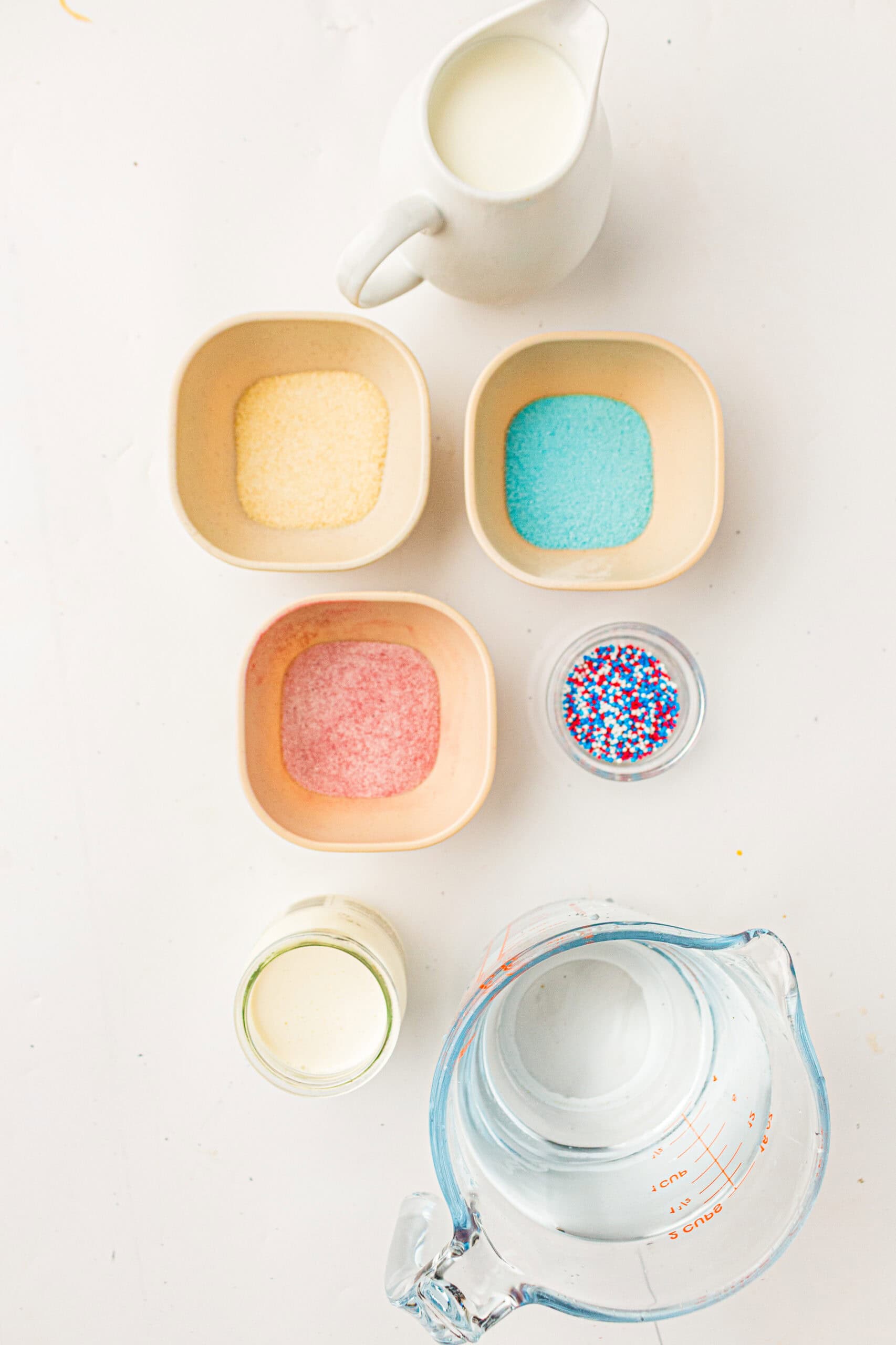 Red White and Blue Jello Cups Ingredients