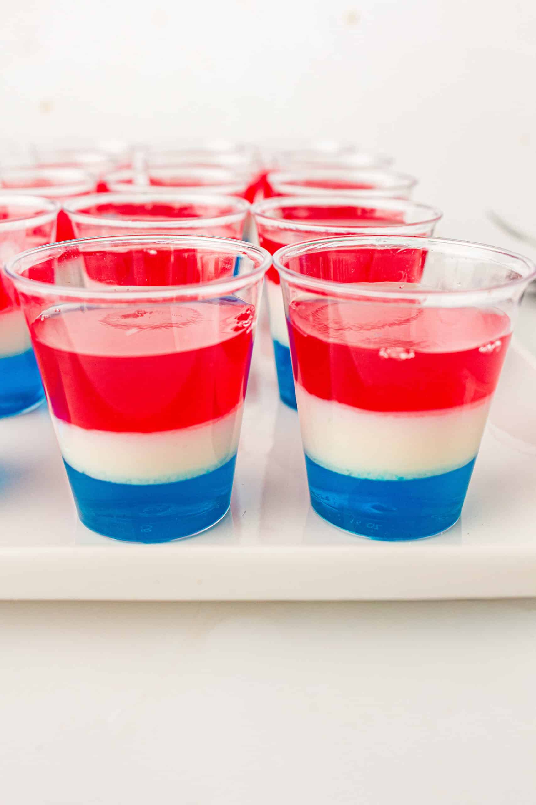 How to Make Red White and Blue Jello Cups