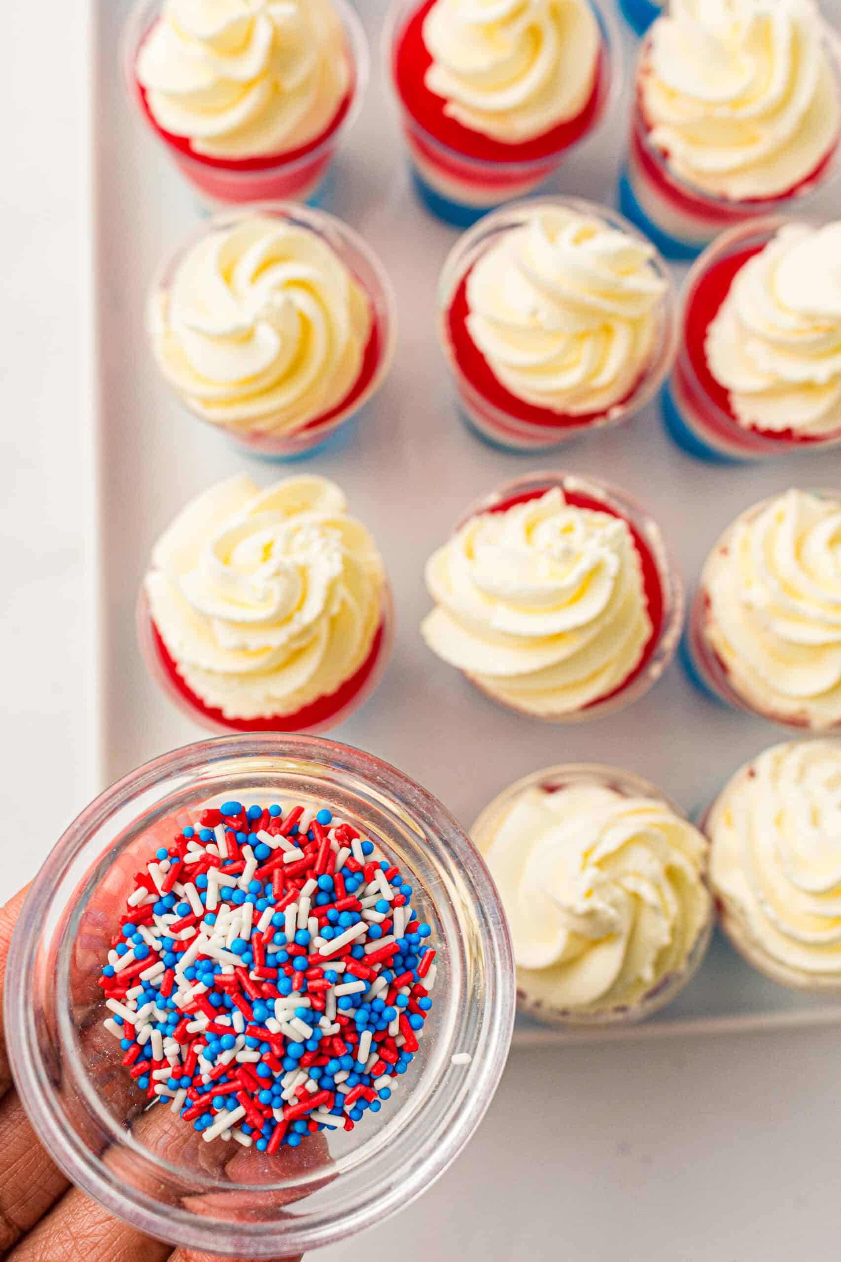 How to Make Red White and Blue Jello Cups
