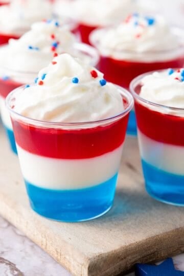 Red White and Blue Jello Shots (4th of July Jello Shots)