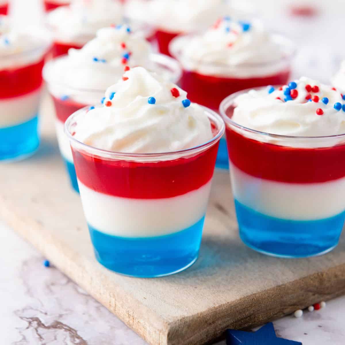 Red White and Blue Jello Shots (4th of July Jello Shots)