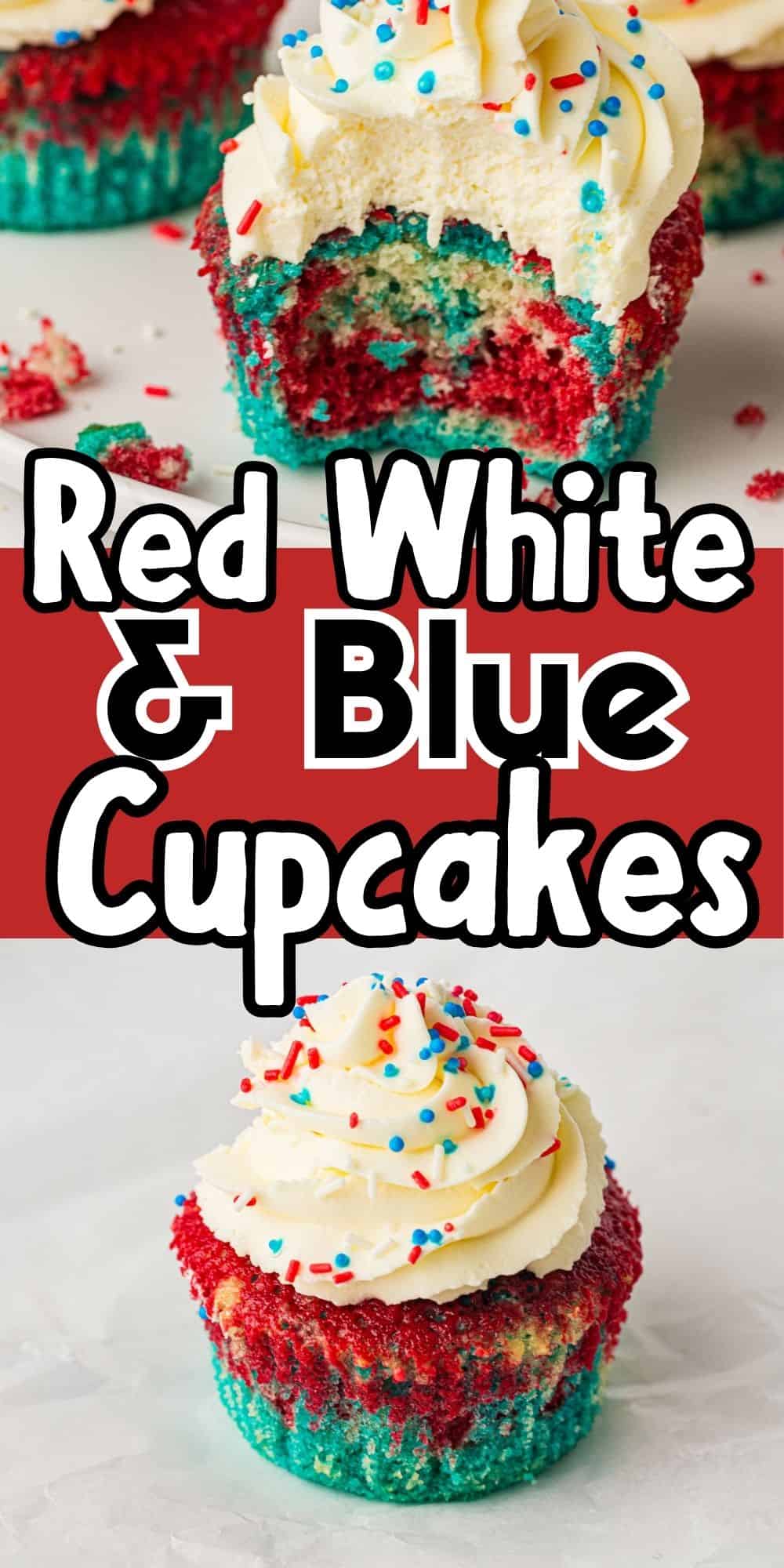 Simple 4th of July Cupcakes