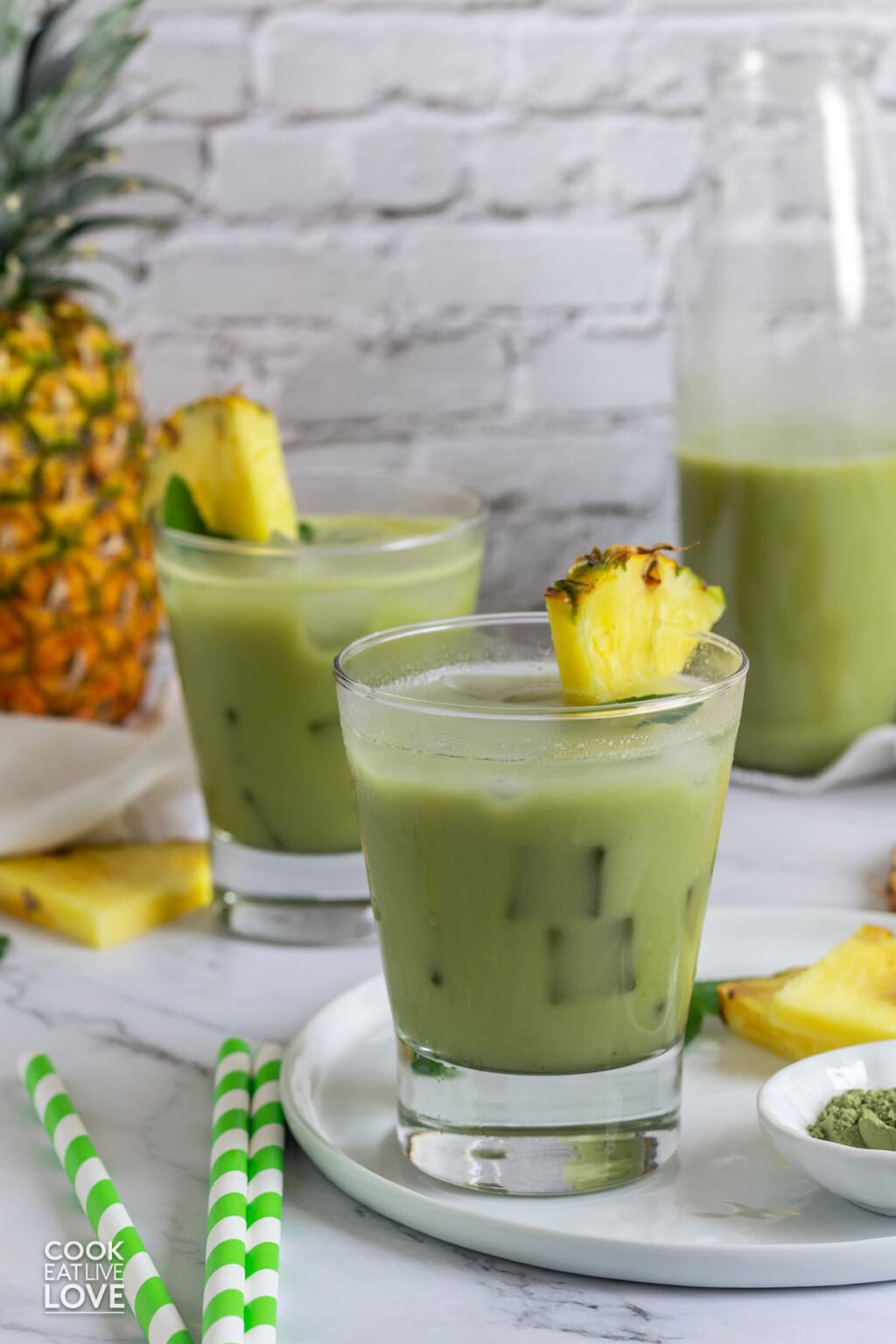 Iced Pineapple Matcha (Starbucks Copycat)