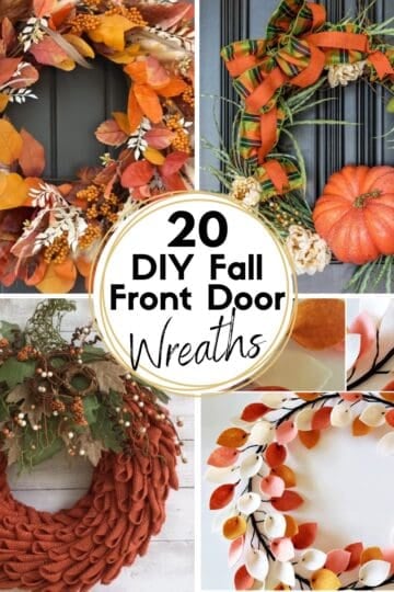20 DIY Fall Front Door Wreaths HOOP Collage Images