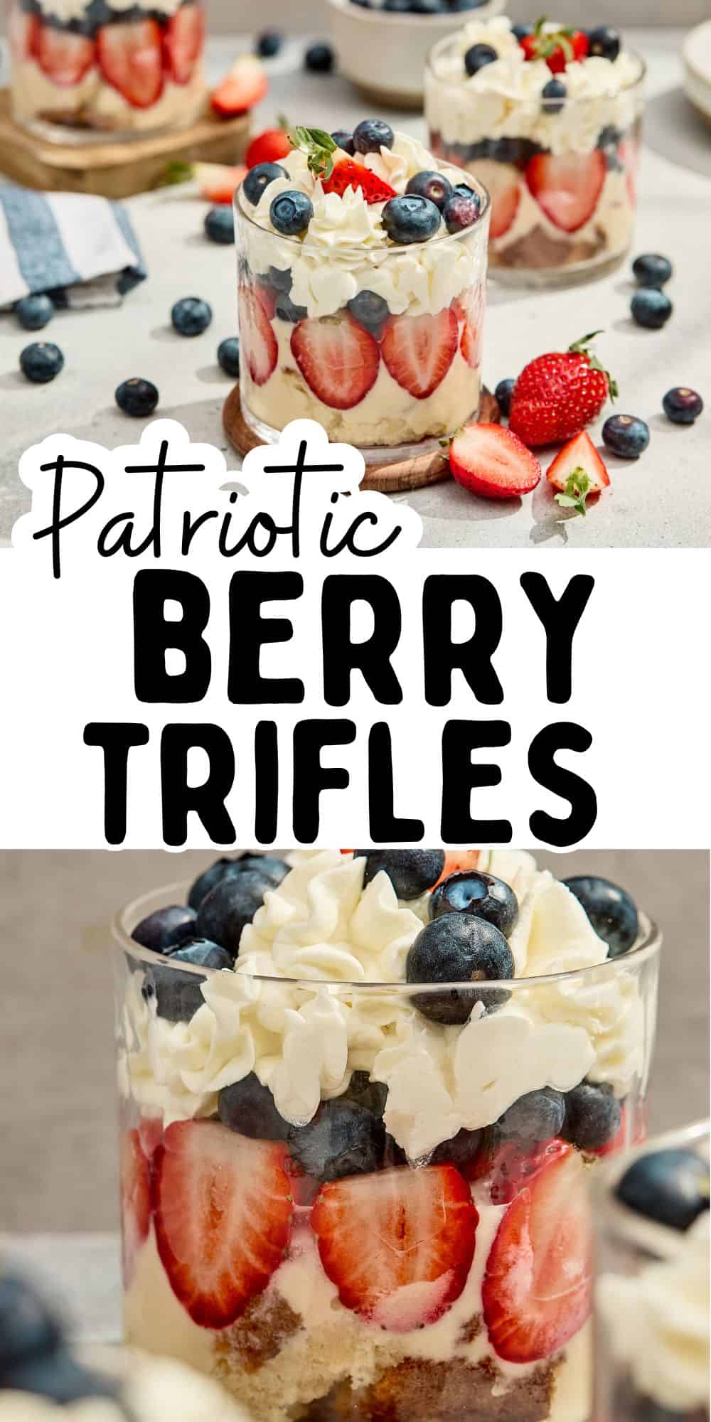 Patriotic Berry Trifle Cups