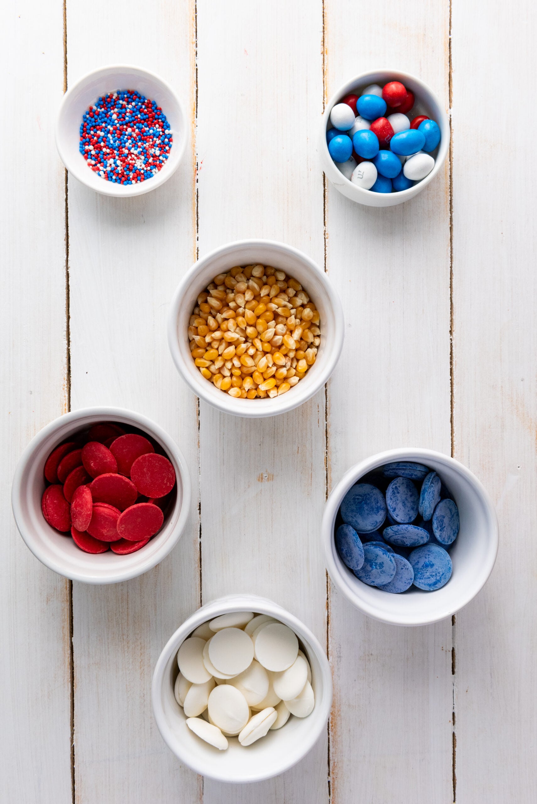 ingredients needed to make red white and blue popcorn