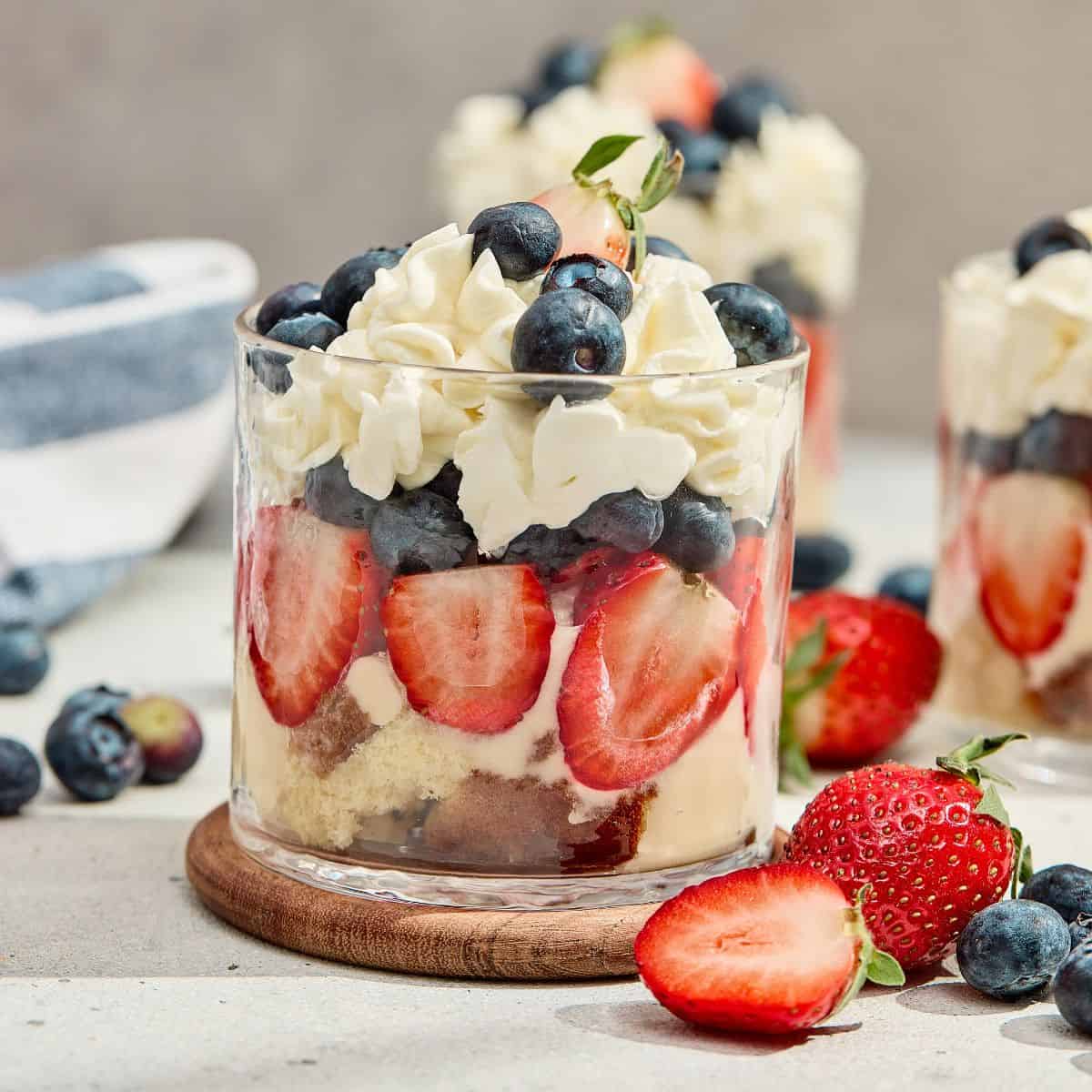 Red White and Blue Trifle Cups (Berry Trifle Cups)