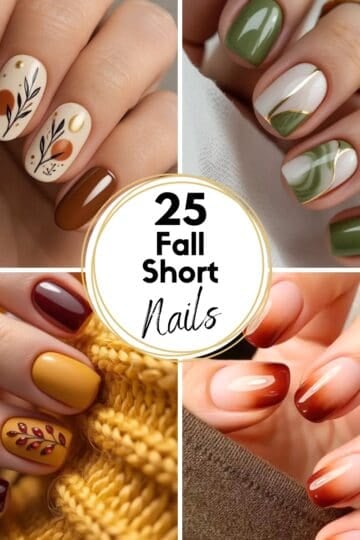 25 Fall Short Nails HOOP Collage Images