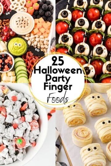 halloween finger food recipes collage