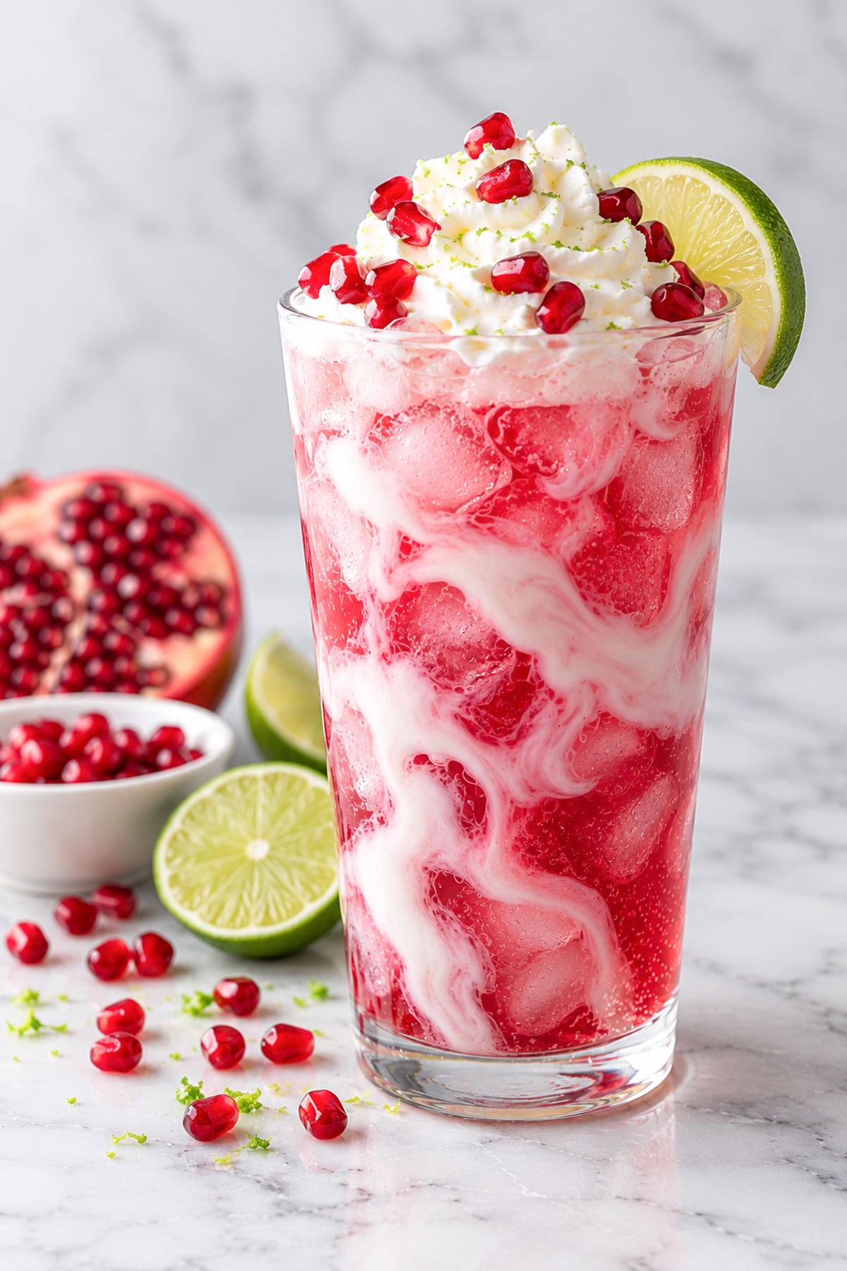 pomegranite lime dirty soda flavor for the holidays