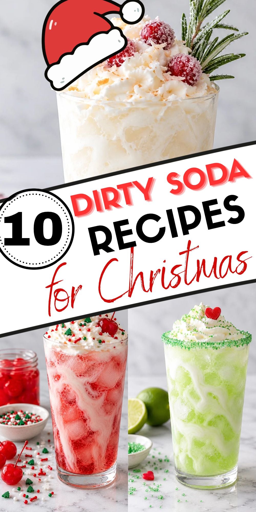 christmas dirty soda ideas pin for pinterest