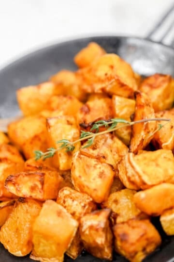 easy thanksgiving side dish recipes like maple butternut squash cubes